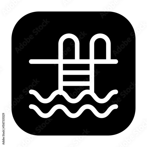 Swimming pool icon indicating water sport or exercise.