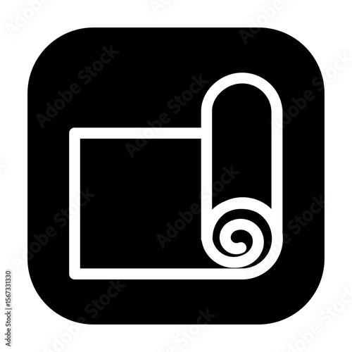 Yoga mat icon representing yoga practice or stretching.