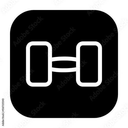 Light dumbbell icon used in beginner or aerobic workouts.