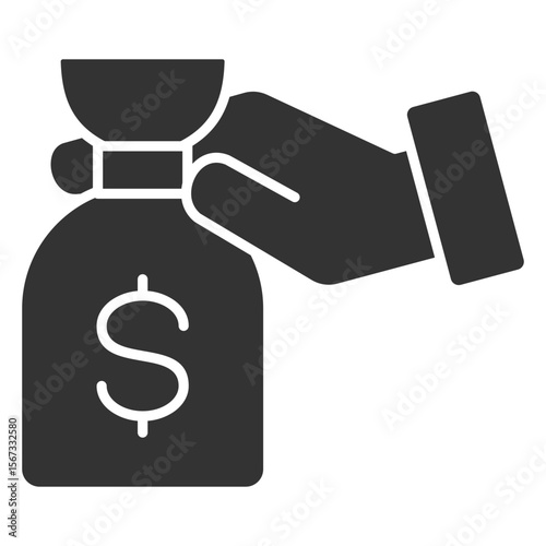 Capital Glyph Icon Element For Design