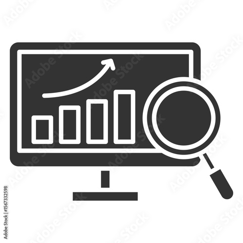 Monitoring Glyph Icon Element For Design