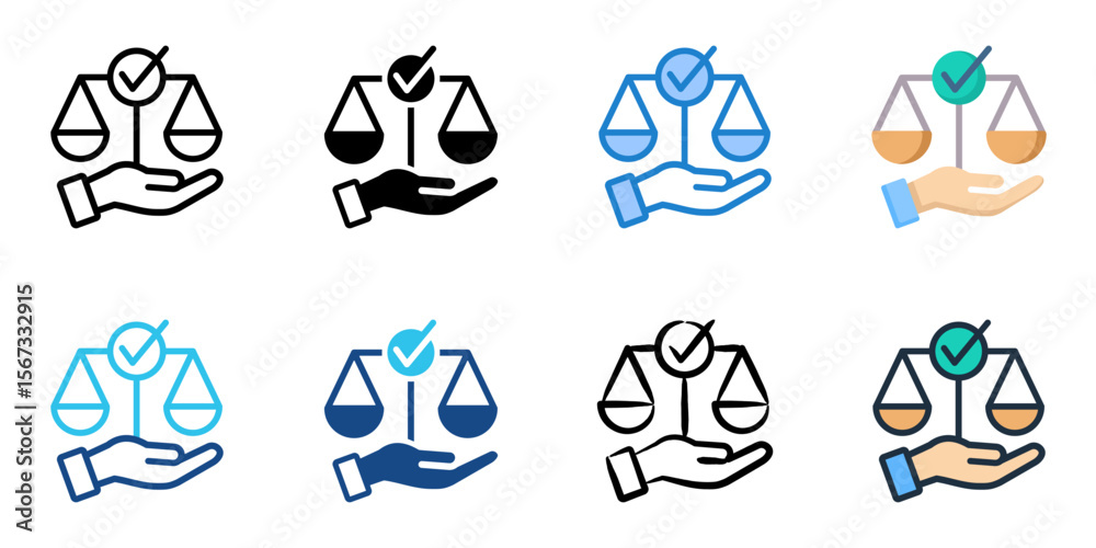 Fototapeta premium Objective icon set multiple style collection 