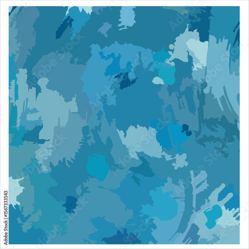 Abstract blue painting  textured art background. Good for pattern design or poster