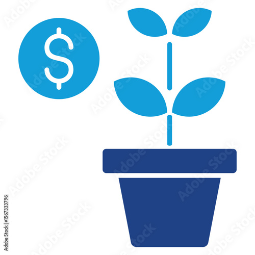 Investment Dual Tone Icon Element For Design