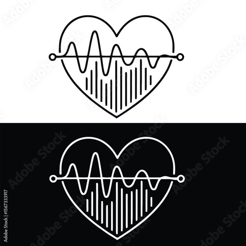 heart and heartbeat symbol