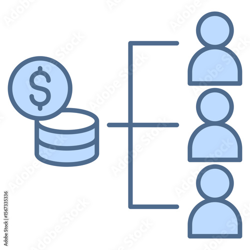 Allocation Blue Icon Element For Design