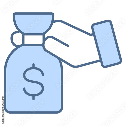 Capital Blue Icon Element For Design