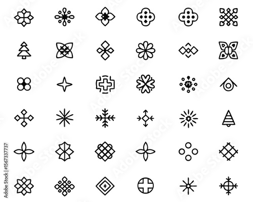 neo tribal shapes gothic patterns in a modern desi 3.svg