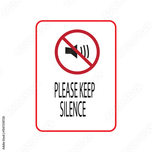warning sign no noise vector illustration to maintain a calm and peaceful environment in the area