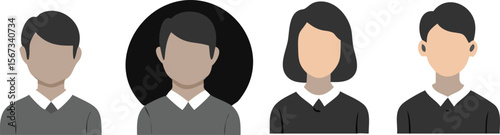 Four Simple Profile Icons