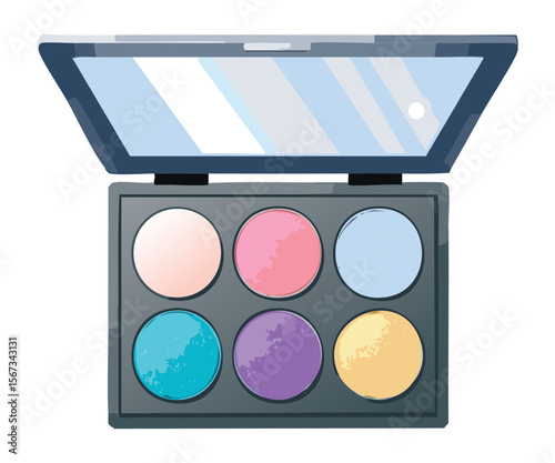 Pastel Round Eyeshadow Palette with Soft Hues
