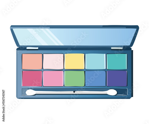 Cool Tone Eyeshadow Palette with Brush Applicator