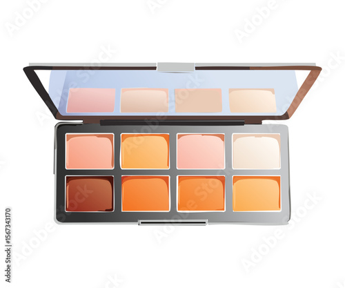Earthy Tone Eyeshadow Palette with Orange Hues