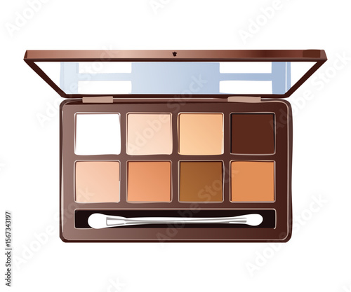 Classic Brown Eyeshadow Palette and Brush