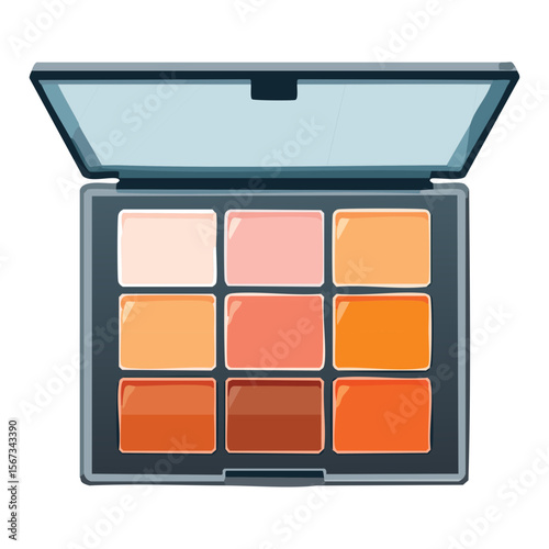 Neutral Beige and Brown Eyeshadow Palette Open