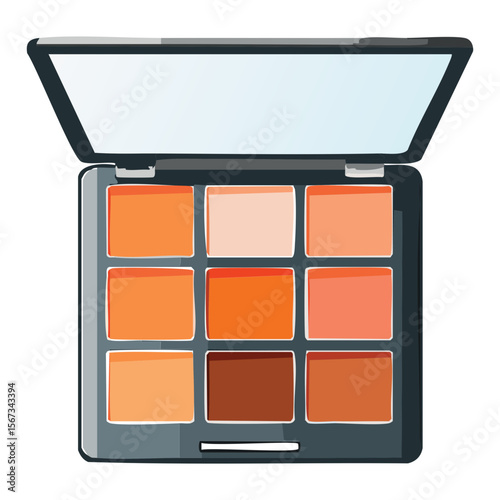 Warm Toned Eyeshadow Palette with Orange and Brown
