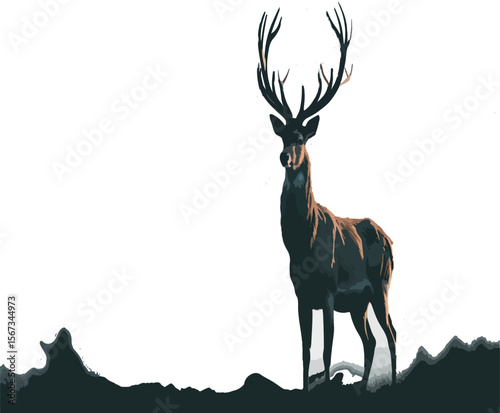 deer silhouette vector