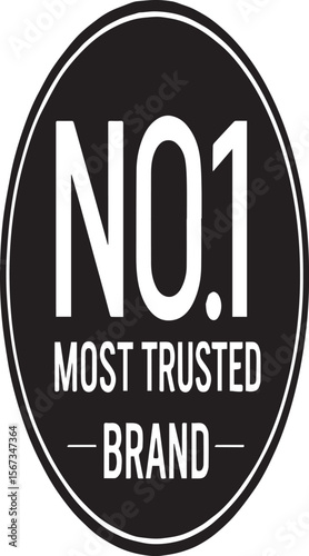 number 1 most trusted brand icon set