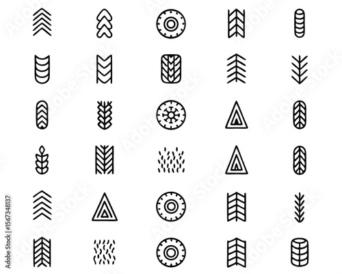 Detailed tire tread pattern providing a rugged textured surface perfect for automotive themes and industrial design applications