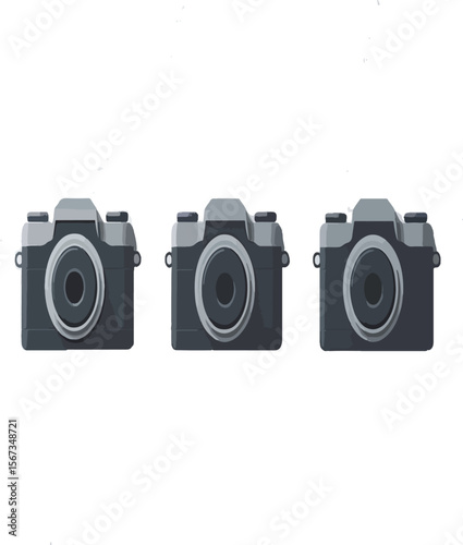 old camera isolated on white