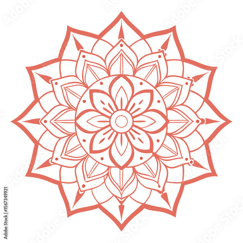 Architectural-style mandala with precise line engravings and mirrored axis design.