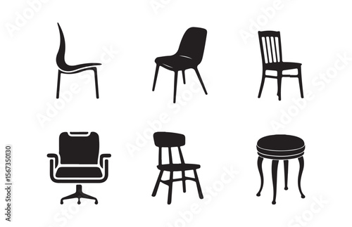 black and white chairs