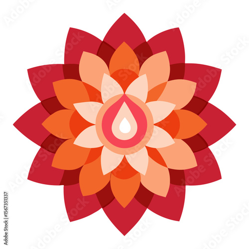 Digital Papercraft Mandalas with Floral Cutouts and Festive Depth