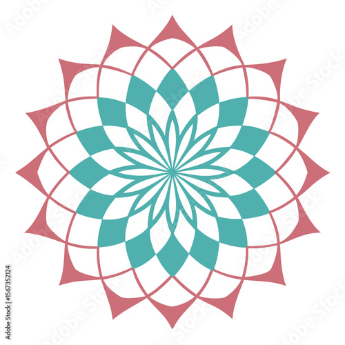 Elliptical Line Art Mandala with Minimalist Complexity