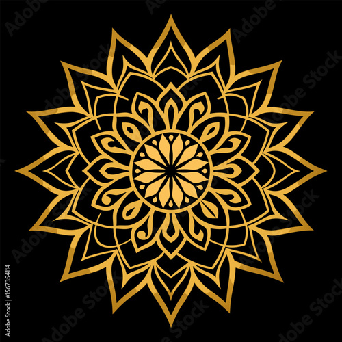 Celestial mandala aglow with crystalline blue structures, suspended in a dark, star-speckled universe.