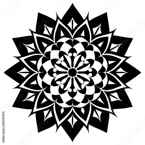 Fiery mandala with swirling orange and yellow forms, radiating warmth like a solar flare.