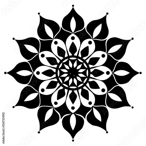 Frosty snowflake mandala in blue hues, featuring geometric precision and frozen floral charm.