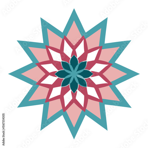 Fiery mandala with swirling orange and yellow forms, radiating warmth like a solar flare.