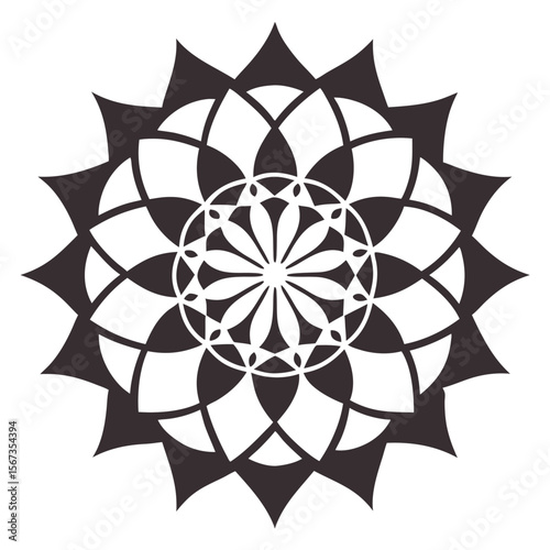 Monochrome set of mini mandalas, each with distinct symmetry and detailed artistic flair.