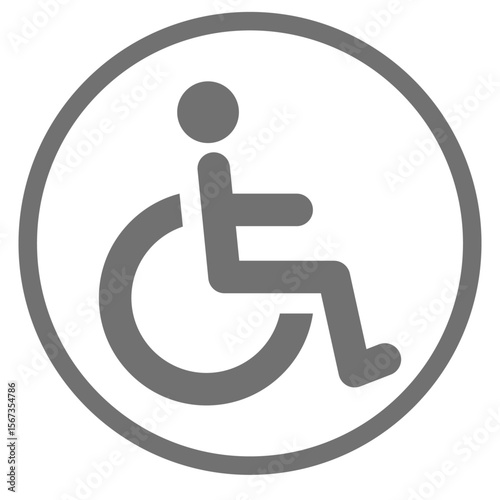 シンプルな車椅子のベクターアイコン_6