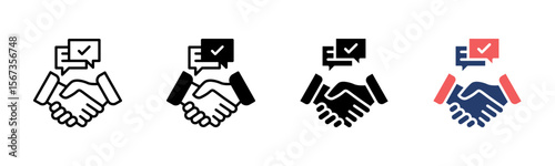 Negotiation icon sheet multiple style collection