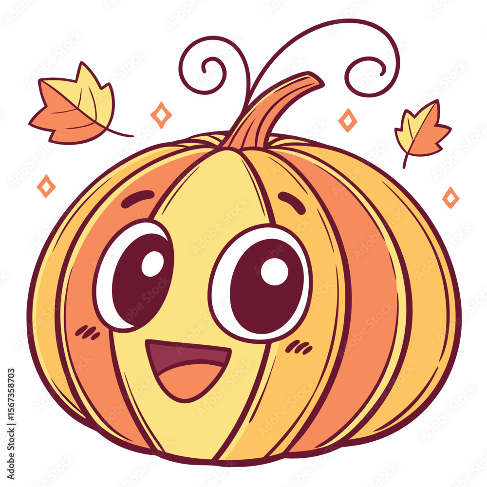 Obraz premium Vector Cute Halloween, Vampire Bat, Pumpkin & Boo Collection – Scary & Funny Illustration for Seasonal Projects