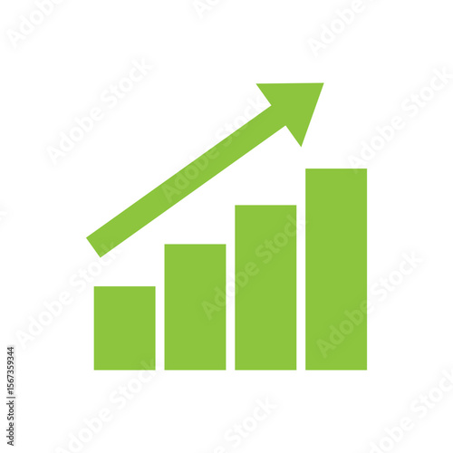 business graph with arrow