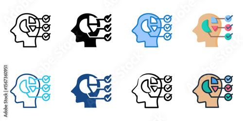 Psychometric icon set multiple style collection 

