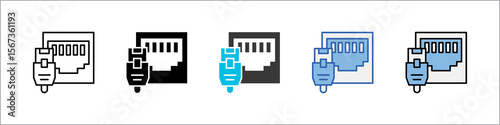 Ethernet Icon Pack Multistyle Illustration