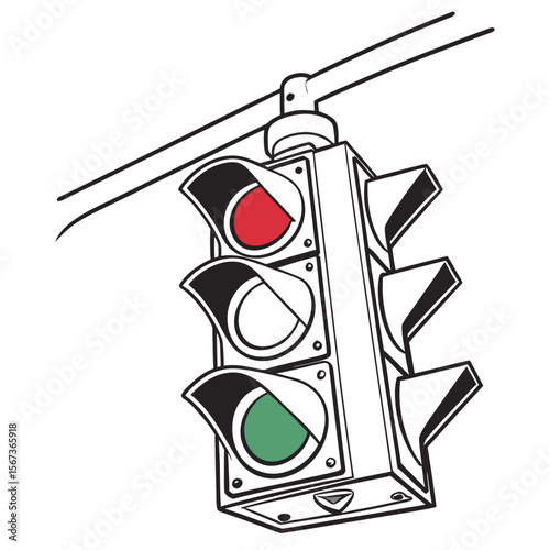 traffic light vector illustration