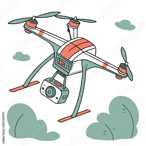 vector illustration of a drone