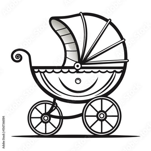 baby carriage vector illustration