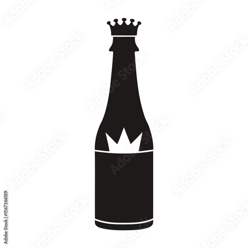 wine bottle vector illustration