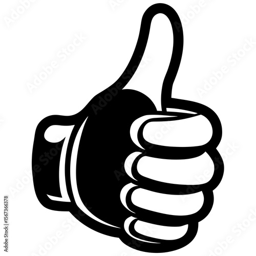 thumb up isolated on white