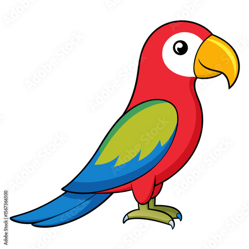 parrot on a white background