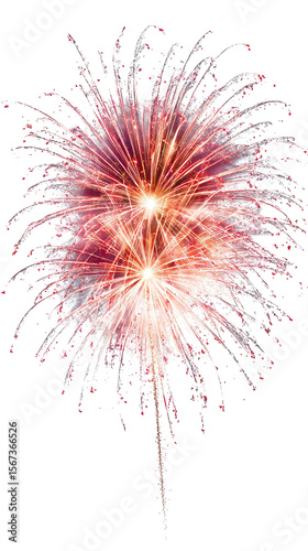  Vivid Firework Explosion on Transparent Background