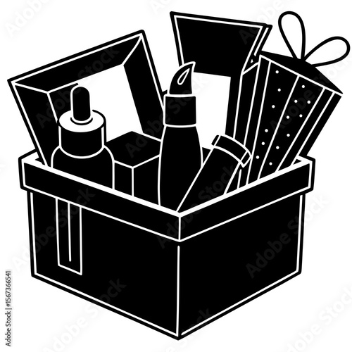 vector illustration of a Makeup box
