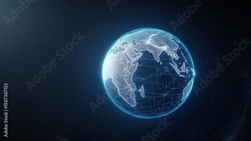 Abstract Digital Global Network Technology Background Connecting World global network technology ai
