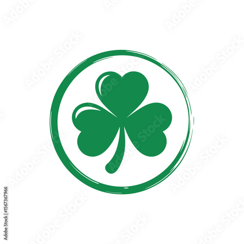 Green Clover Leaf Shamrock Icon