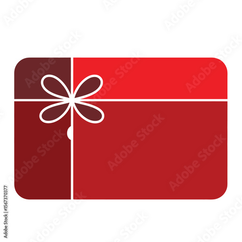 Shopping gift card flat icon